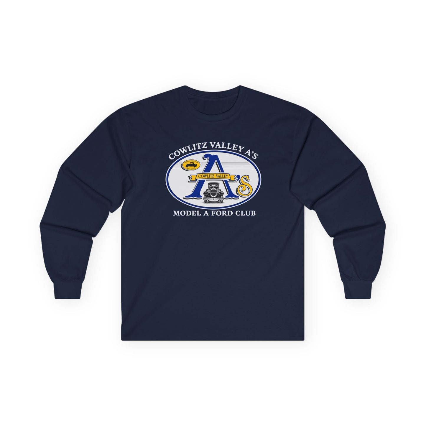 Cowlitz Valley A's Model A Ford Club Long Sleeve Tee