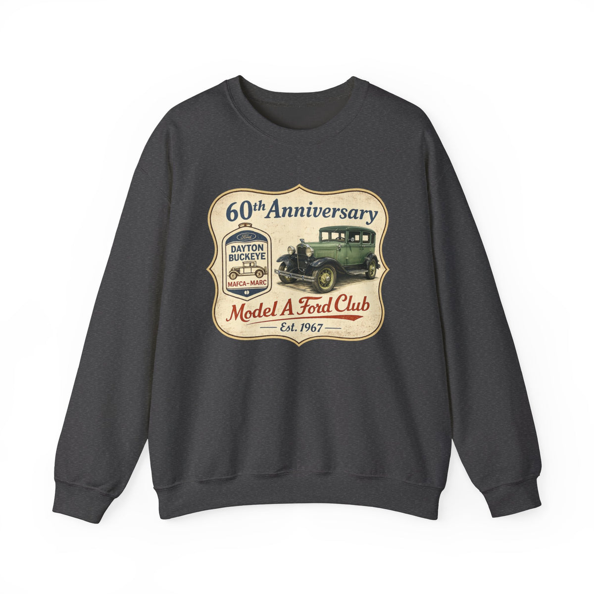 Dayton Buckeye Model A Ford Club 60th Anniversary Unisex Heavy Blend™ Crewneck Sweatshirt Gildan (SSG)