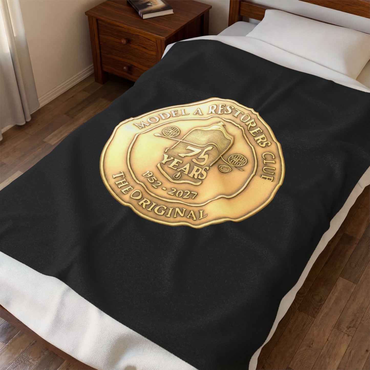 75 Years Model A Restorer's Club Commemorative Throw — Velveteen Plush Blanket