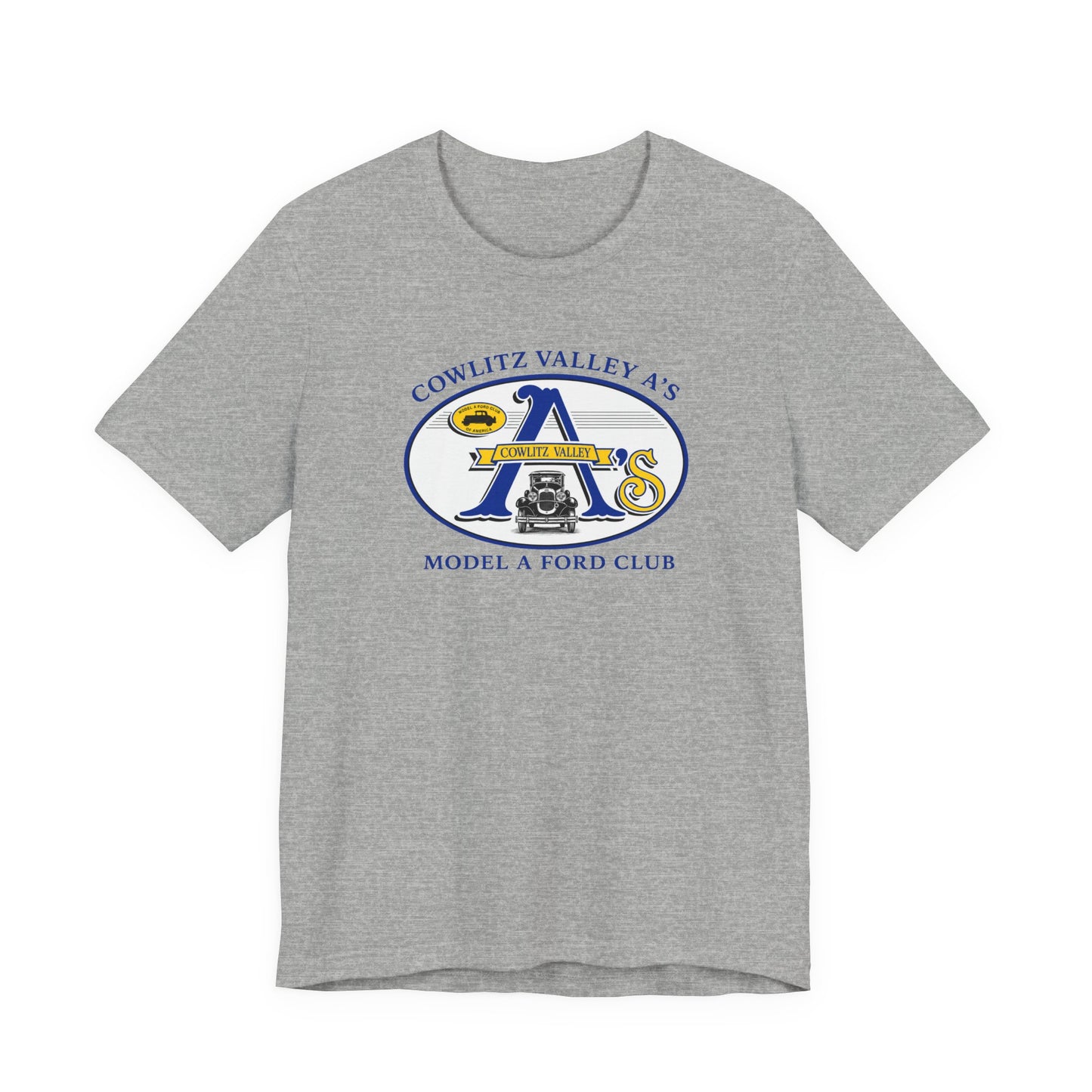 Cowlitz Valley A's Model A Ford Club Tee — Unisex Jersey Short Sleeve Tee