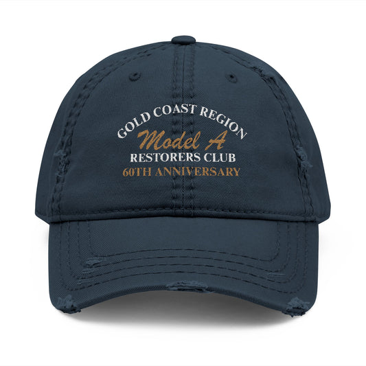 Gold Coast Region Model A Restorers Club 60th Anniversary — Distressed Embroidered Dad Hat