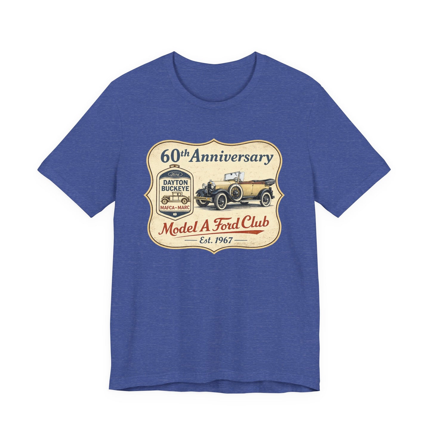 Dayton Buckeye Model A Ford Club 60th Anniversary T-Shirt (KS) - Vintage Car Tee