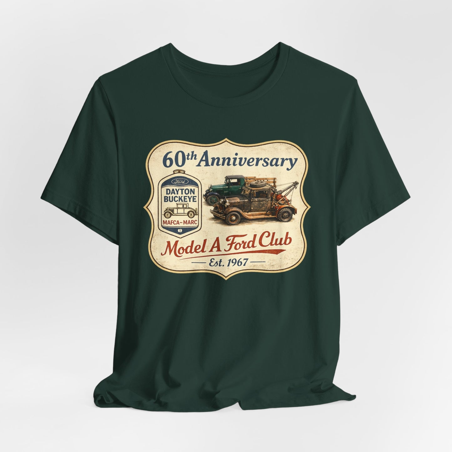 Dayton Buckeye Model A Ford Club 60th Anniversary Tee (JA) - Vintage Classic Truck Shirt