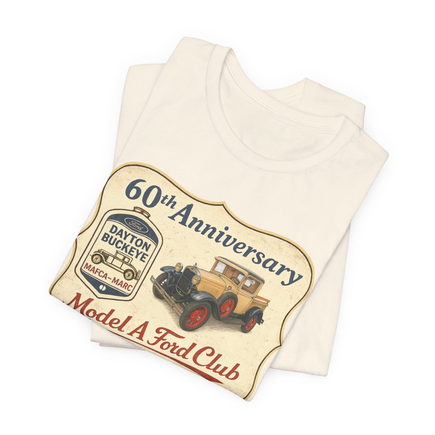 Dayton Buckeye Model A Ford Club 60th Anniversary Tee (DDJ) - Vintage Classic Car Shirt