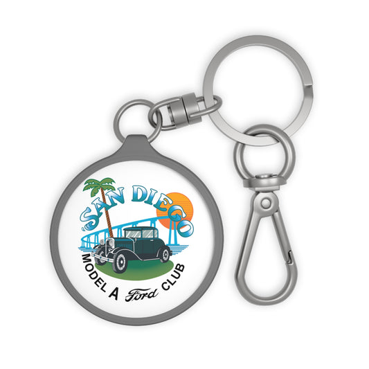 San Diego Model A Ford Club Keyring Tag — Vintage Car Club Keychain