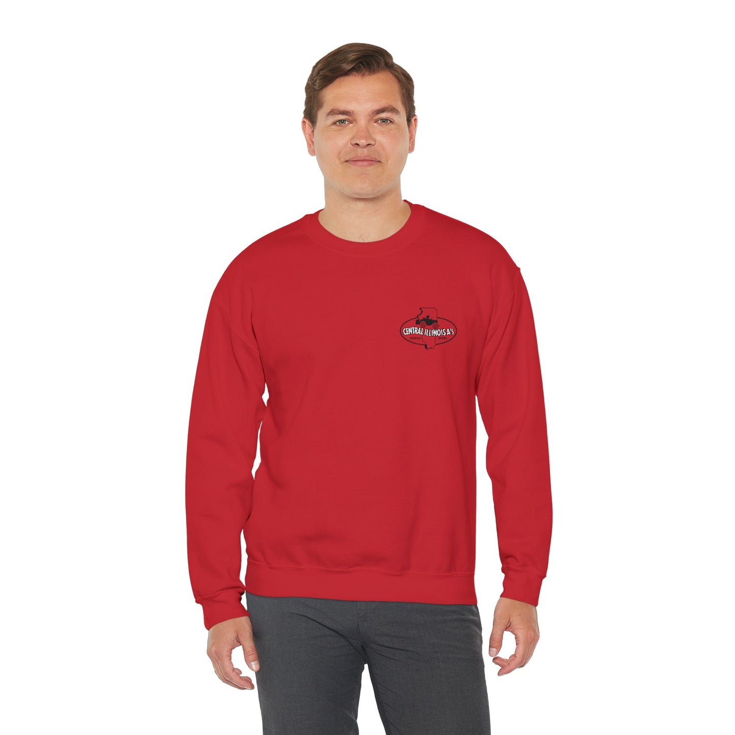 Central Illinois A's Crewneck Embroidered Sweatshirt — Small Chest Logo
