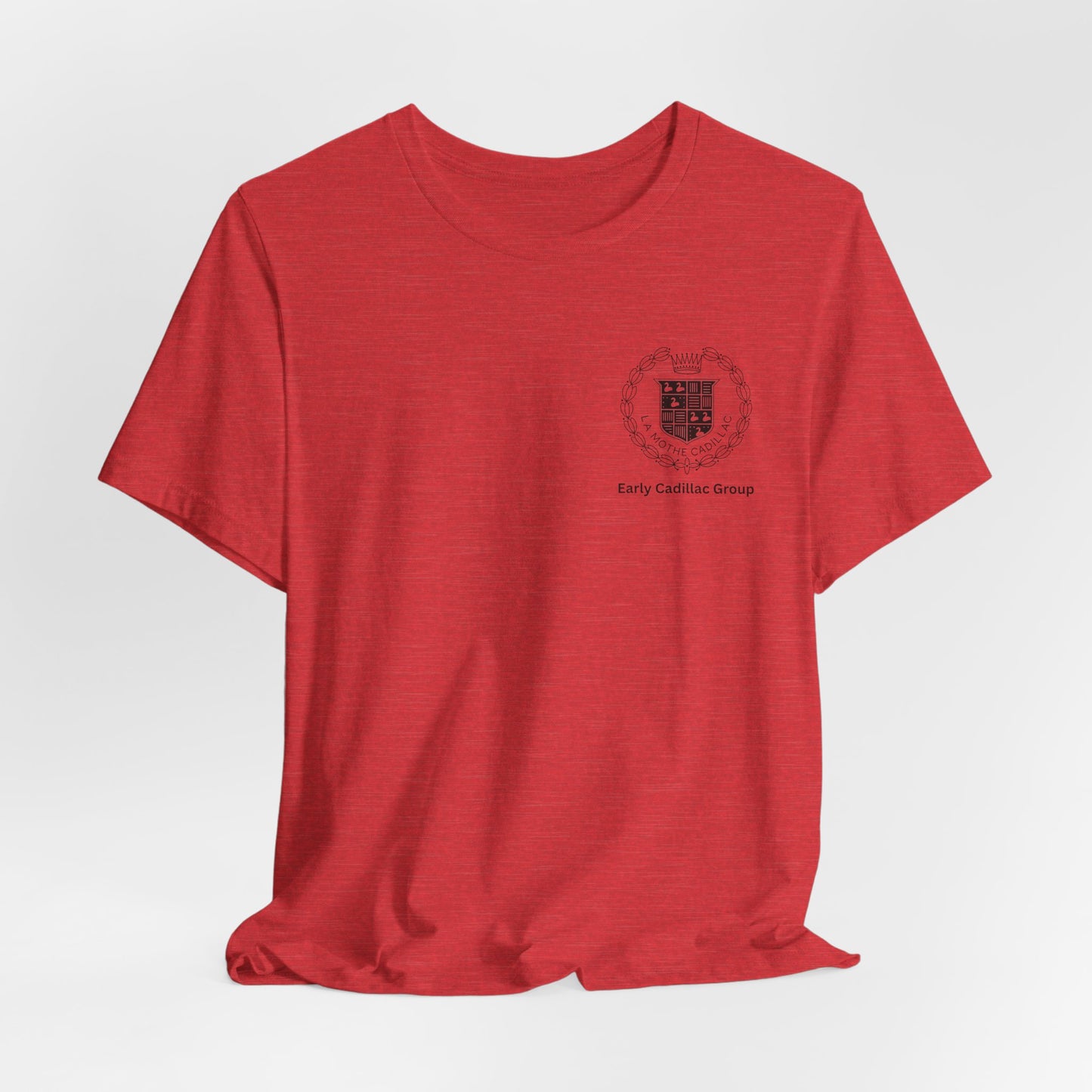 Early Cadillac Crest T-Shirt — Small Left-Chest Logo 1902-1905