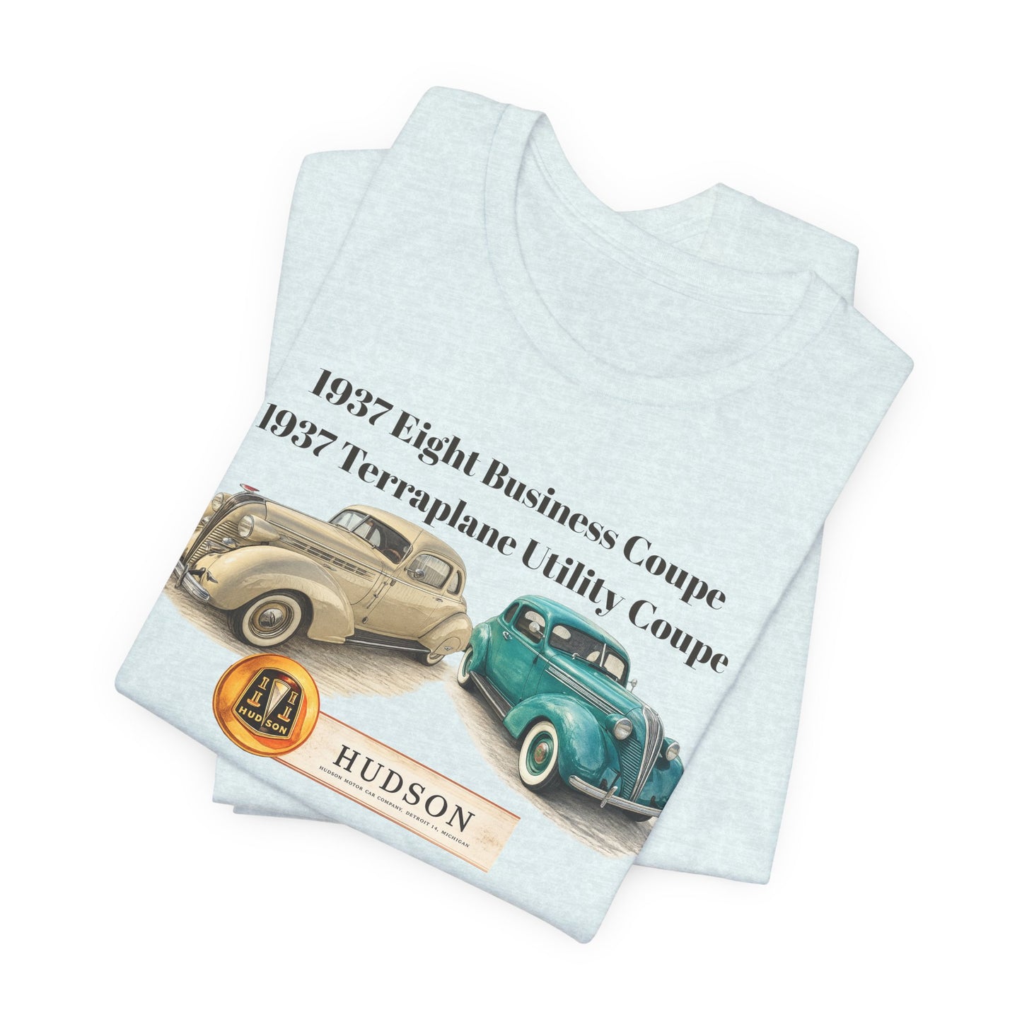 1937 Hudson's Vintage Car Tee - Unisex Jersey Short Sleeve Tee (JG)