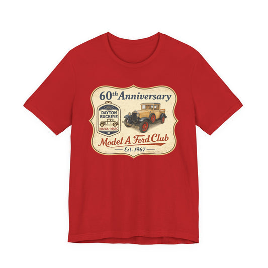 Dayton Buckeye Model A Ford Club 60th Anniversary Tee (DDJ) - Vintage Classic Car Shirt