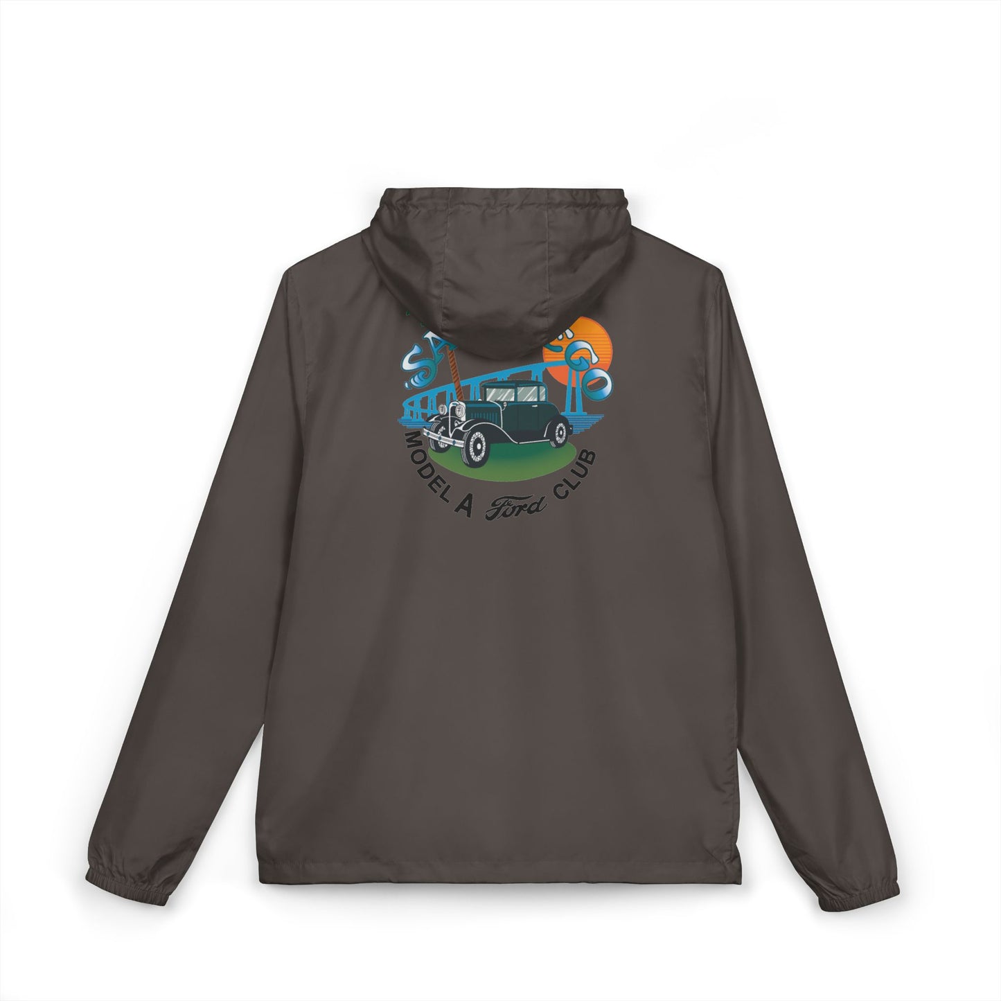 San Diego Model A Ford Club Windbreaker Jacket — Front and Back Logos