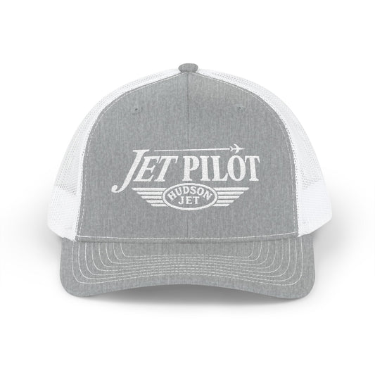 Jet Pilot Embroidered Snap Back Trucker Cap — Richardson 112 Snapback Hat