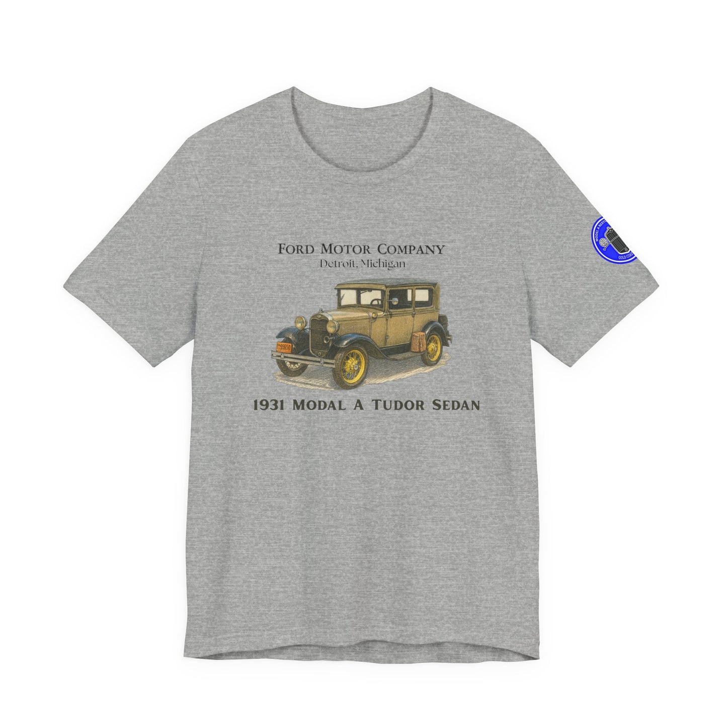 1931 Model A Ford Tudor Sedan Tee – with Gold Coast sleeve logo