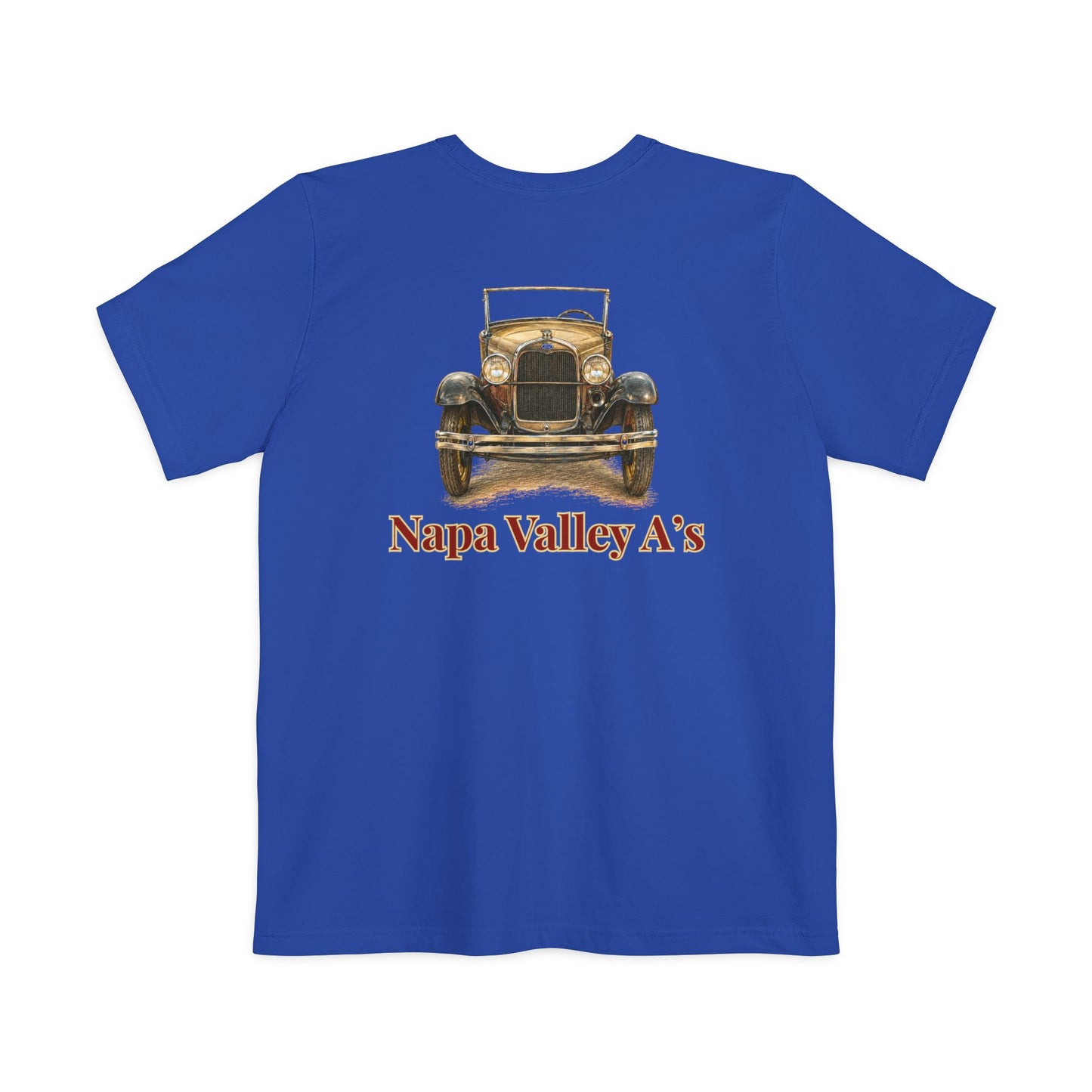Napa Valley A's Pocket T-Shirt — Small Front Logo and Large Back Logo