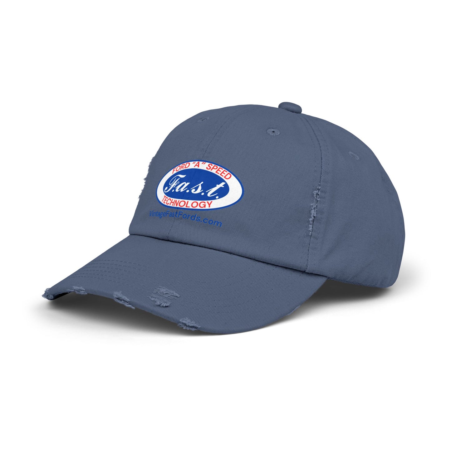 F.a.s.t. Ford "A" Speed Technology Unisex Distressed Cap - Vintage Fast Ford Logo Hat