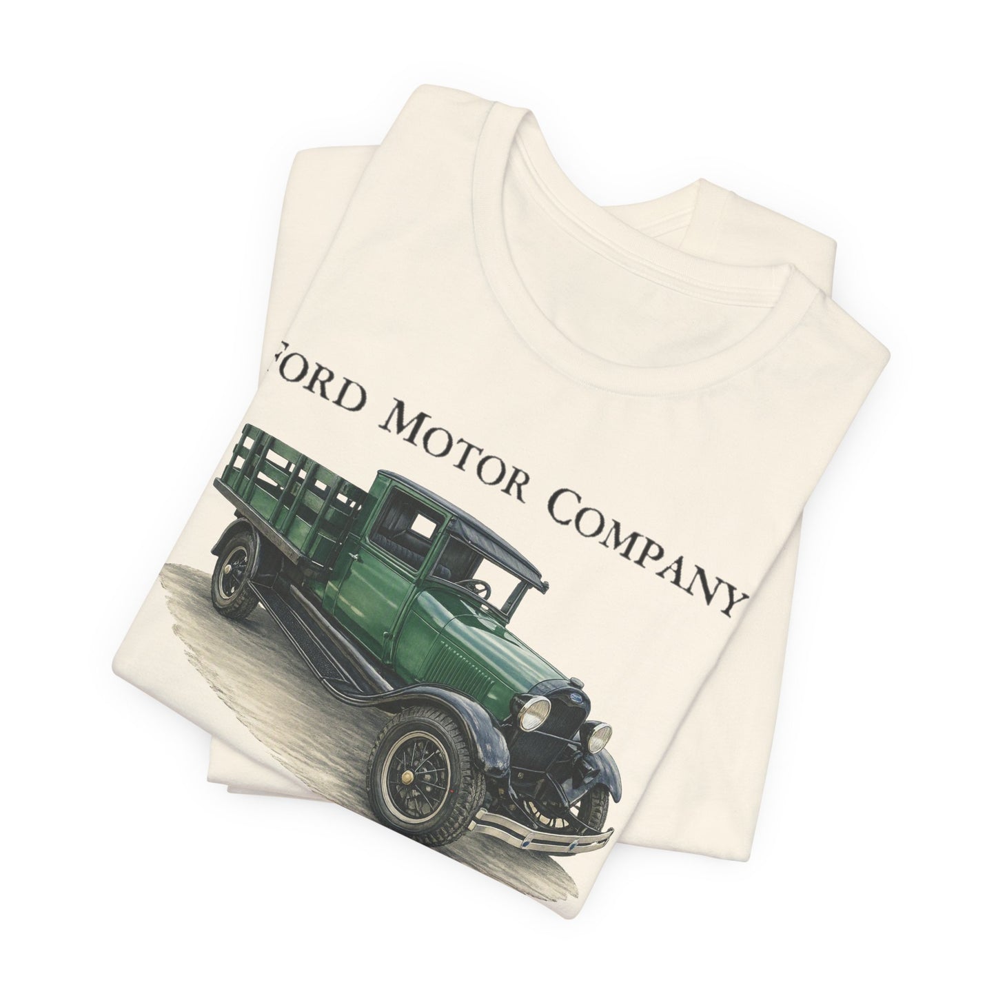 1928 Ford Model AA Stake Bed Truck T-Shirt —  Unisex Jersey Short Sleeve Tee