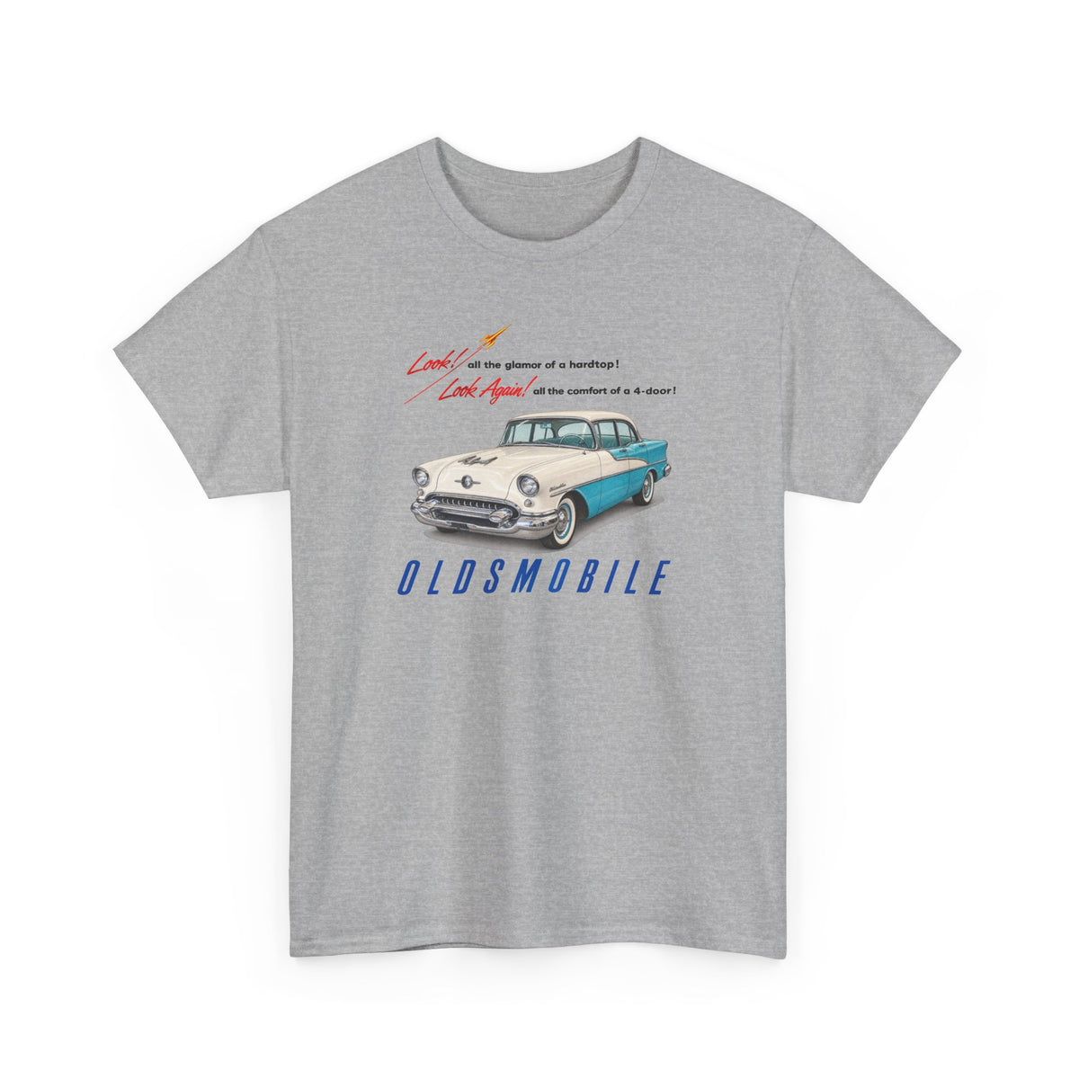 Oldsmobile Retro 1950s Cruiser Graphic T-Shirt - Unisex Heavy Cotton Tee (TeresaT)