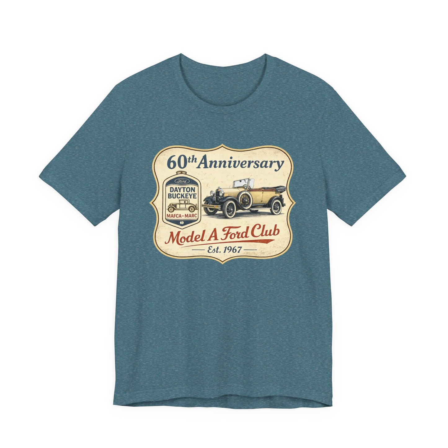 Dayton Buckeye Model A Ford Club 60th Anniversary T-Shirt (KS) - Vintage Car Tee