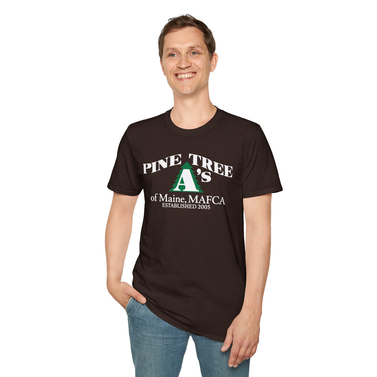 Pine Tree A's of Maine, MAFCA T-Shirt — Unisex Softstyle T-Shirt