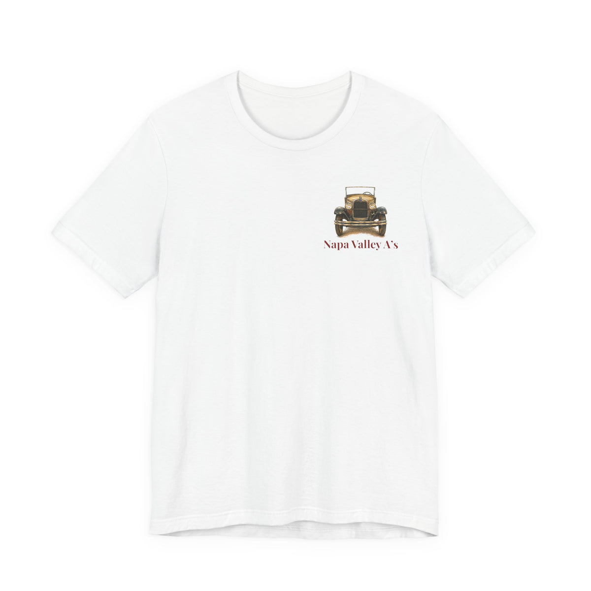 Napa Valley A's Tee — Small Front Logo and Large Back Logo