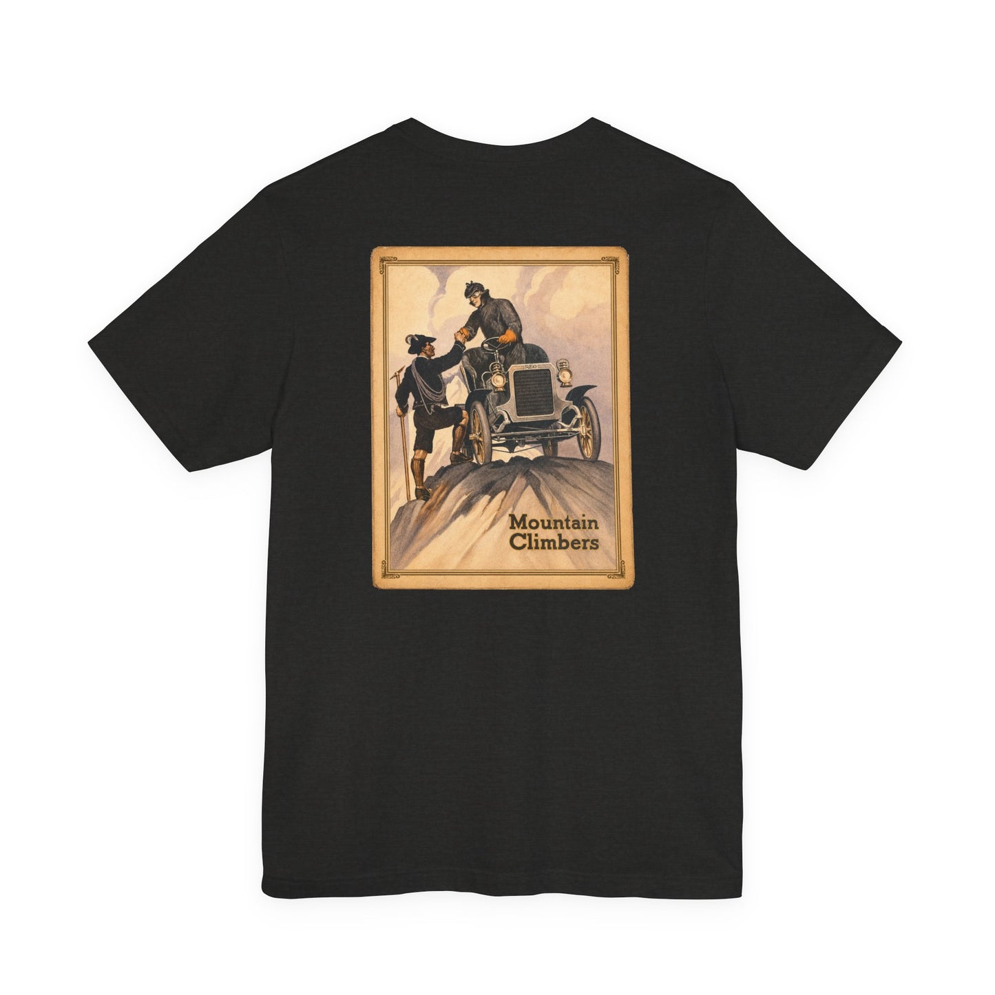 REO Lansing Michigan Mountain Climbers Tee — Unisex Soft Short Sleeve Tee