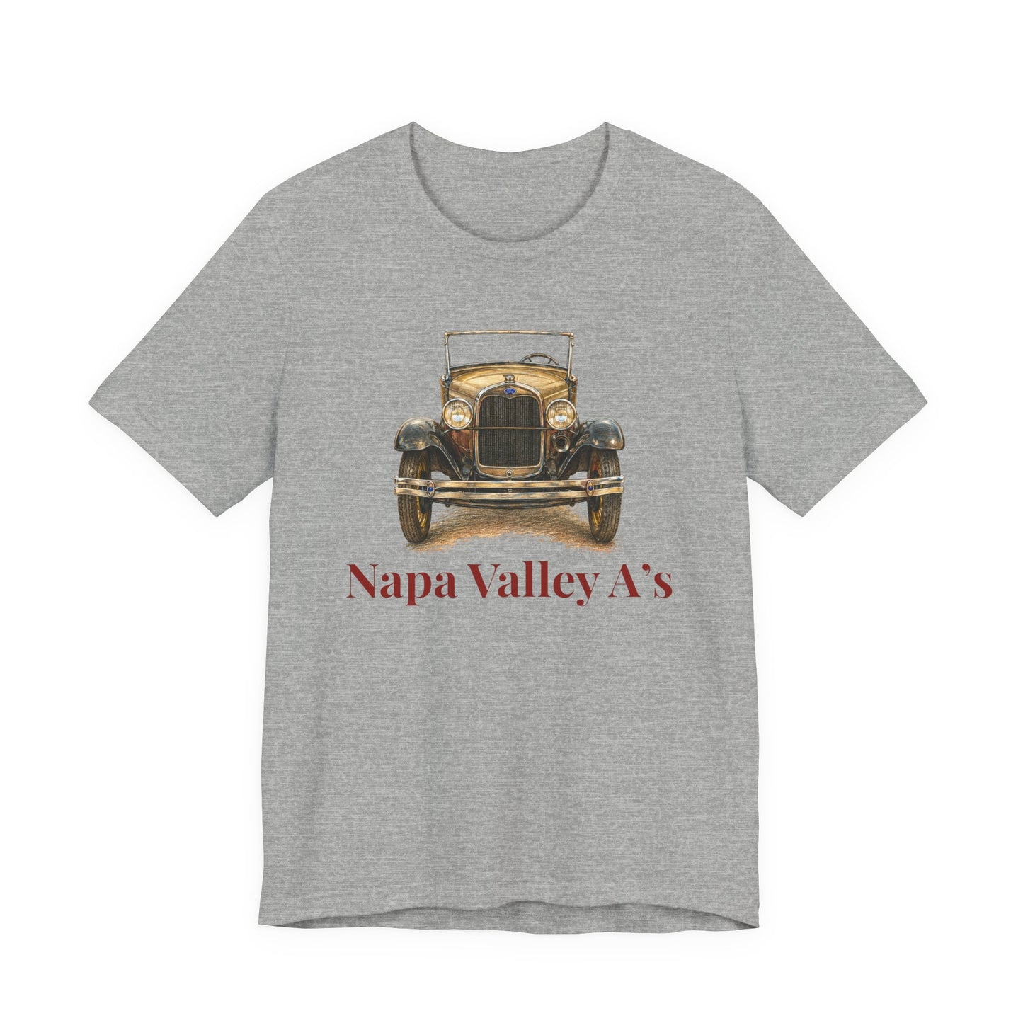 Napa Valley A’s Vintage Car Tee - Large Front Logo