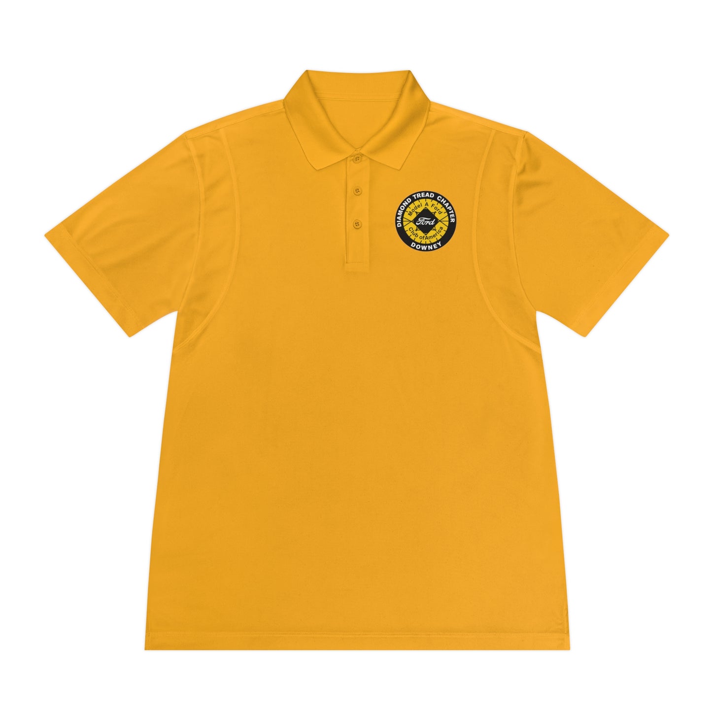 Diamond Tread Chapter Downey Men's Sport Polo — Athletic Casual Golf Shirt