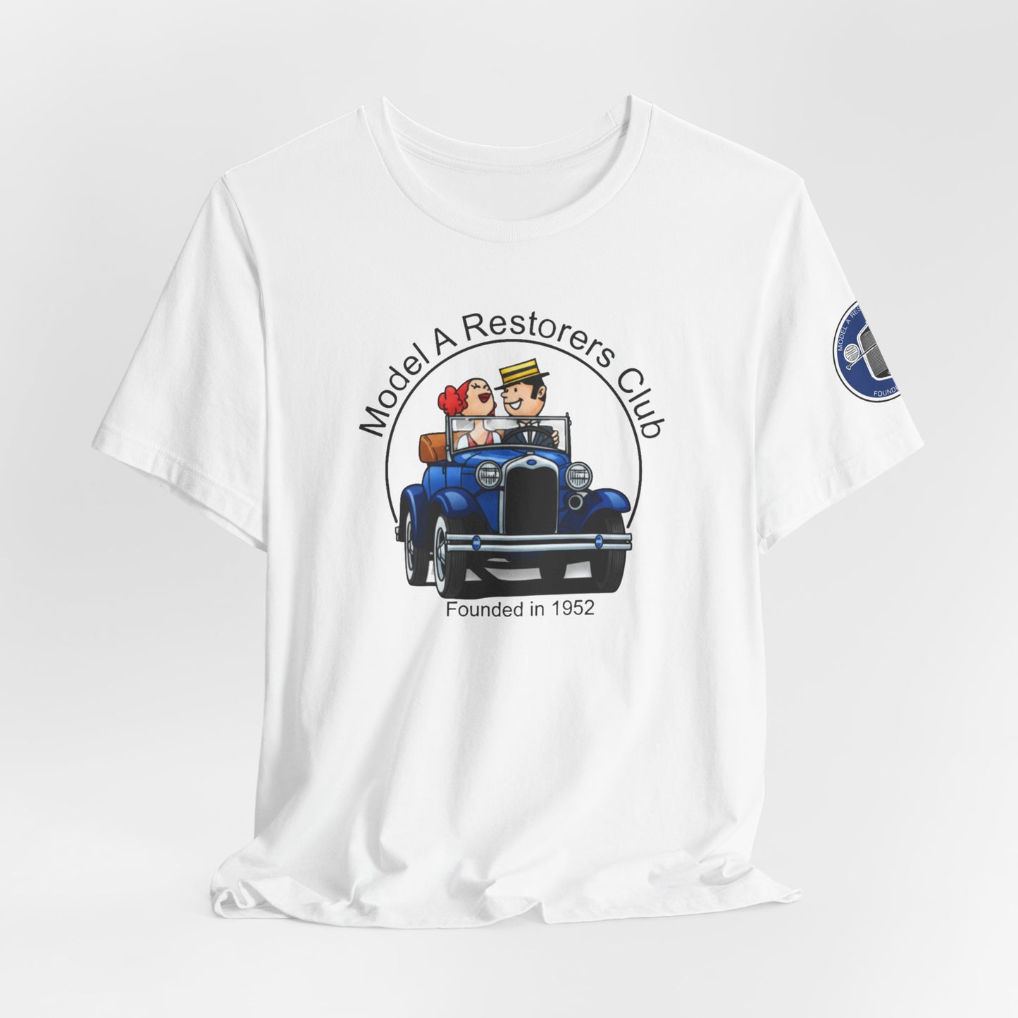 Model A Restorers Club Tee — Vintage Car Classic Car Enthusiast T‑Shirt with Sleeve Logo