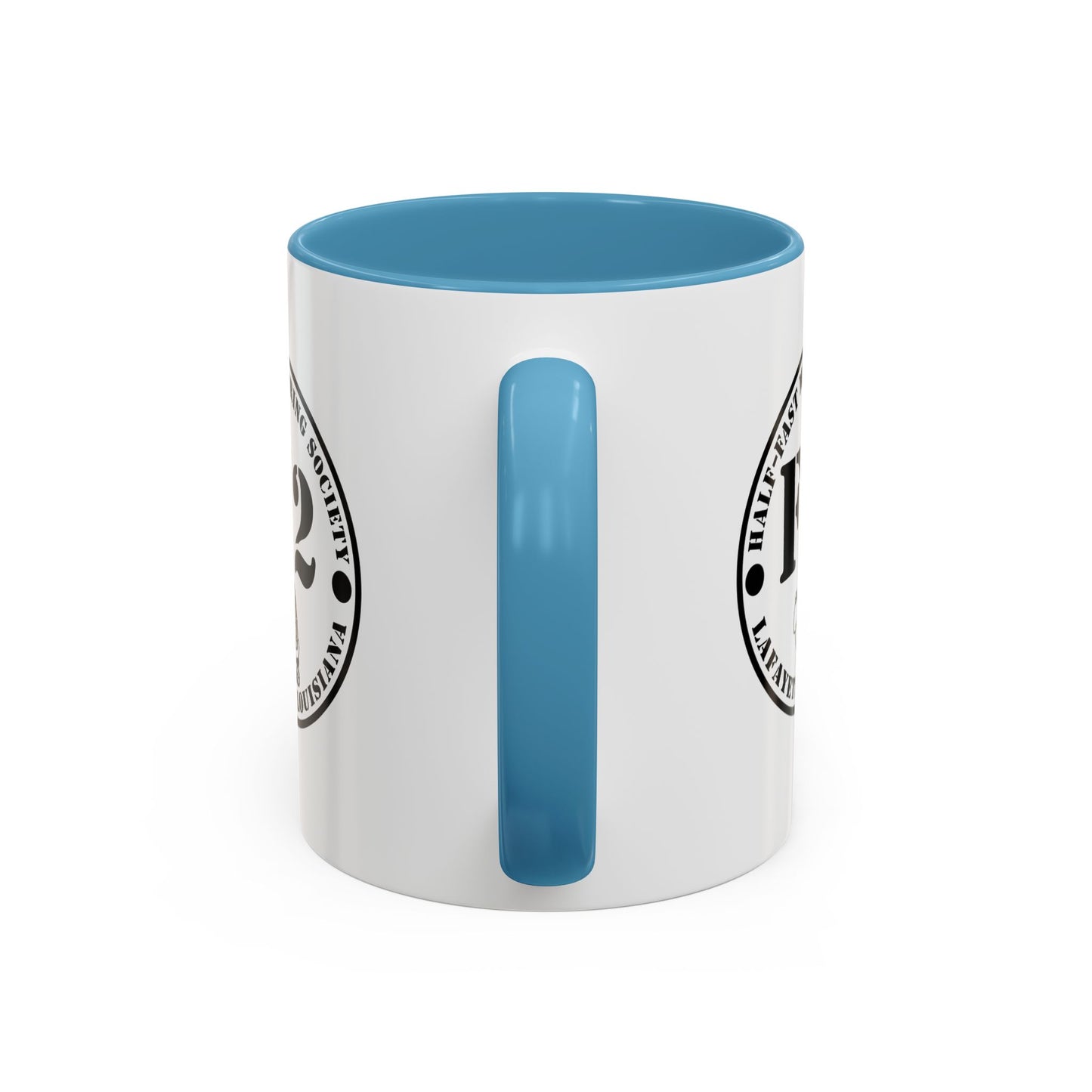 F/2 Half-Fast Motoring Society Accent Coffee Mug — Lafayette, Louisiana Emblem (11/15oz)