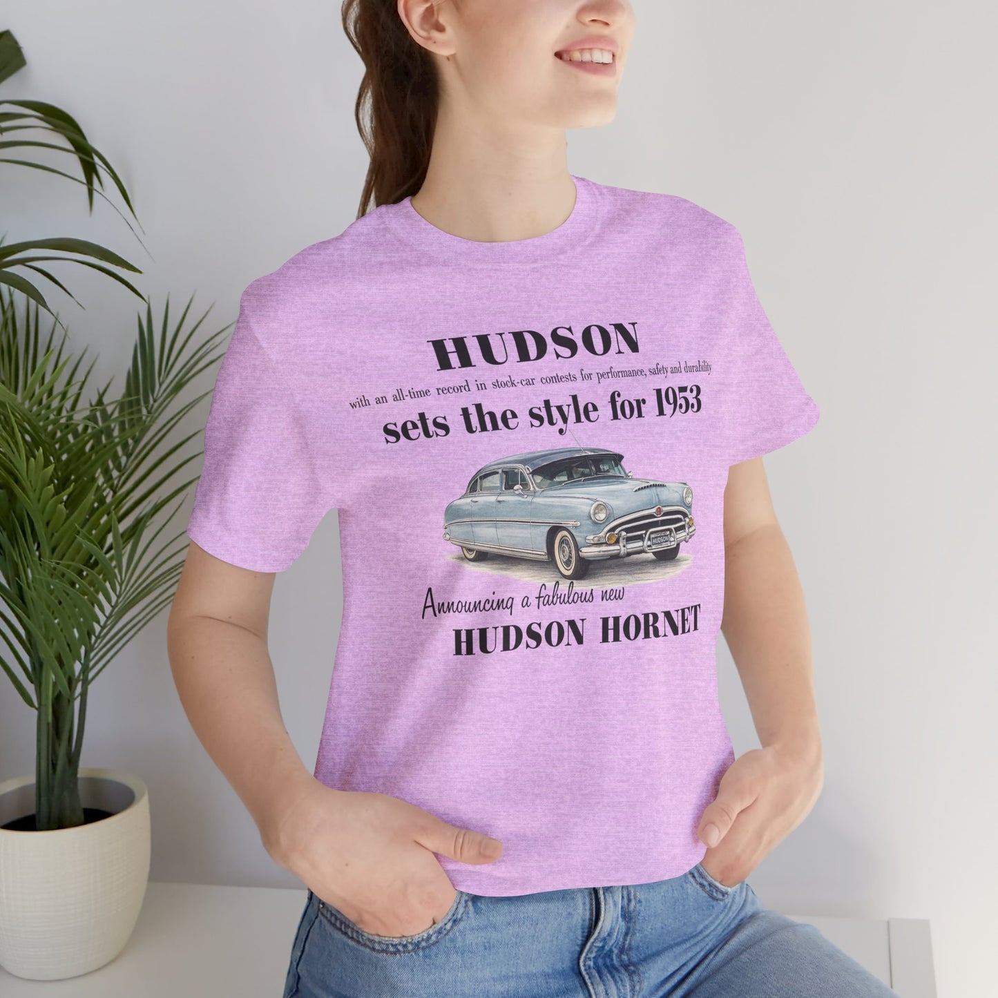 1953 Hudson Hornet Car Tee - Unisex Jersey Short Sleeve Tee