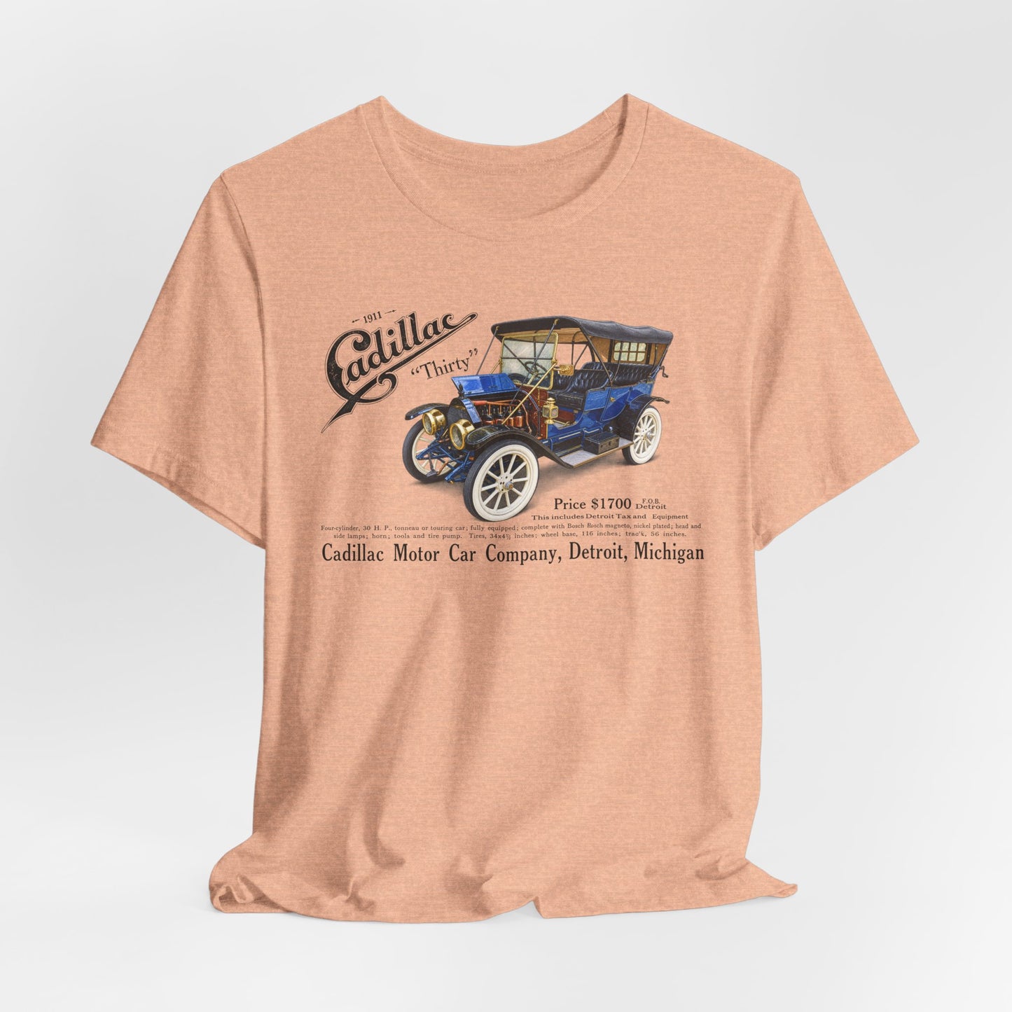 1911 Cadillac Vintage Car Tee – Classic Antique Automobile Graphic Shirt