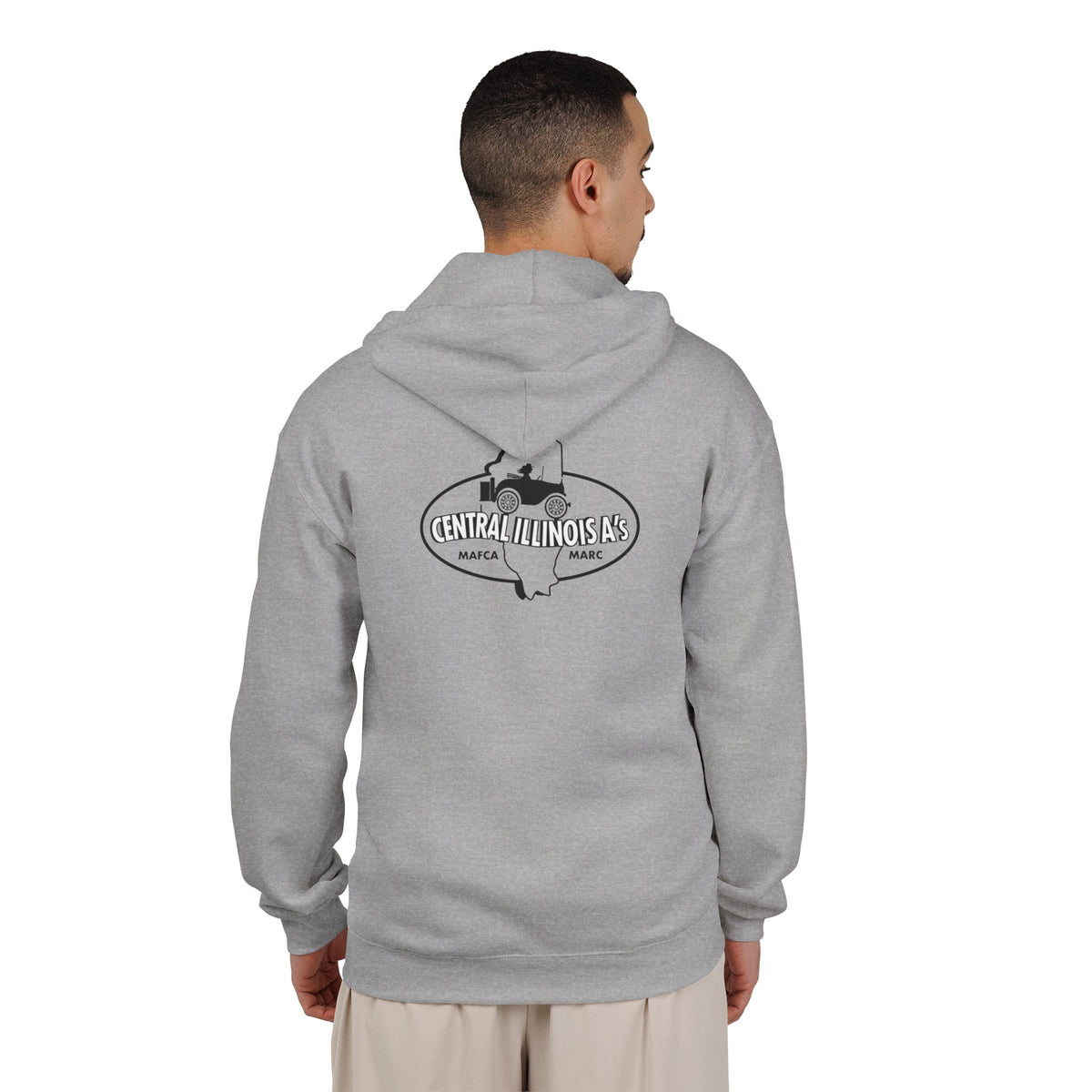 Central Illinois A's Hoodie — Printed Front and Back Logos