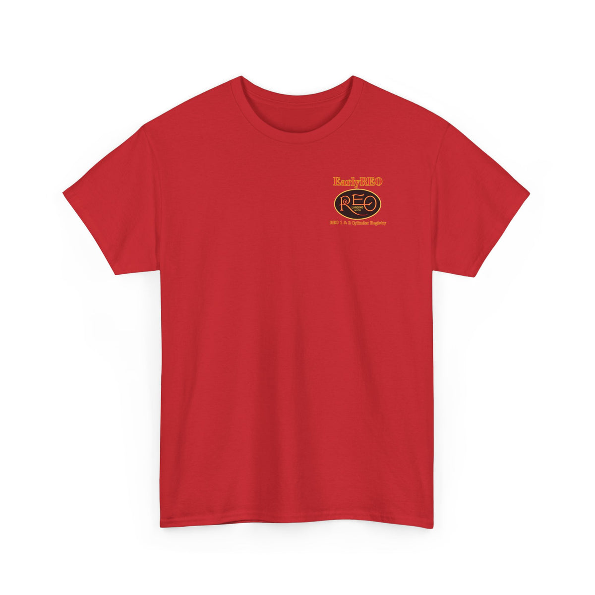 EarlyREO and REO 1 & 2 Cylinder Registry Logo Tee — Chest and Back Logos