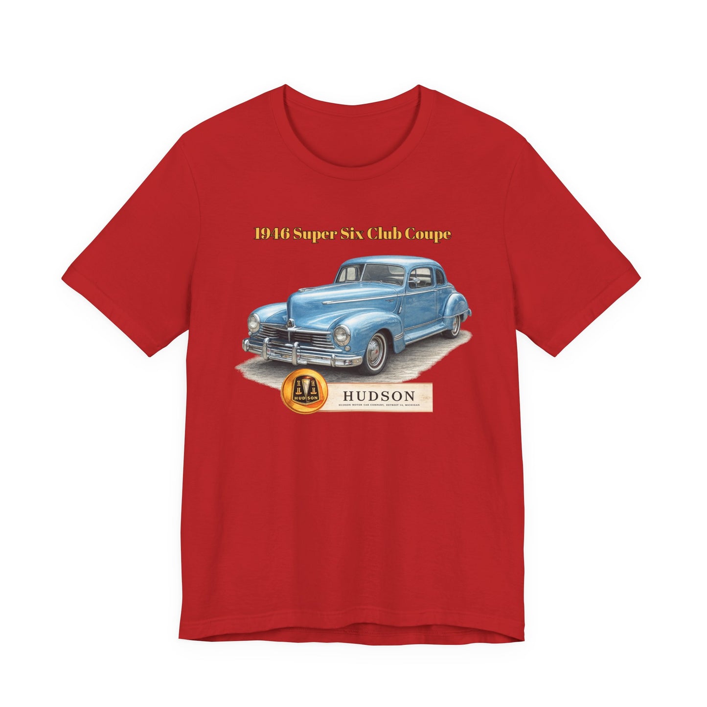 1946 Hudson Super Six Club Coupe T-Shirt – Classic Vintage Car Tee (DE)