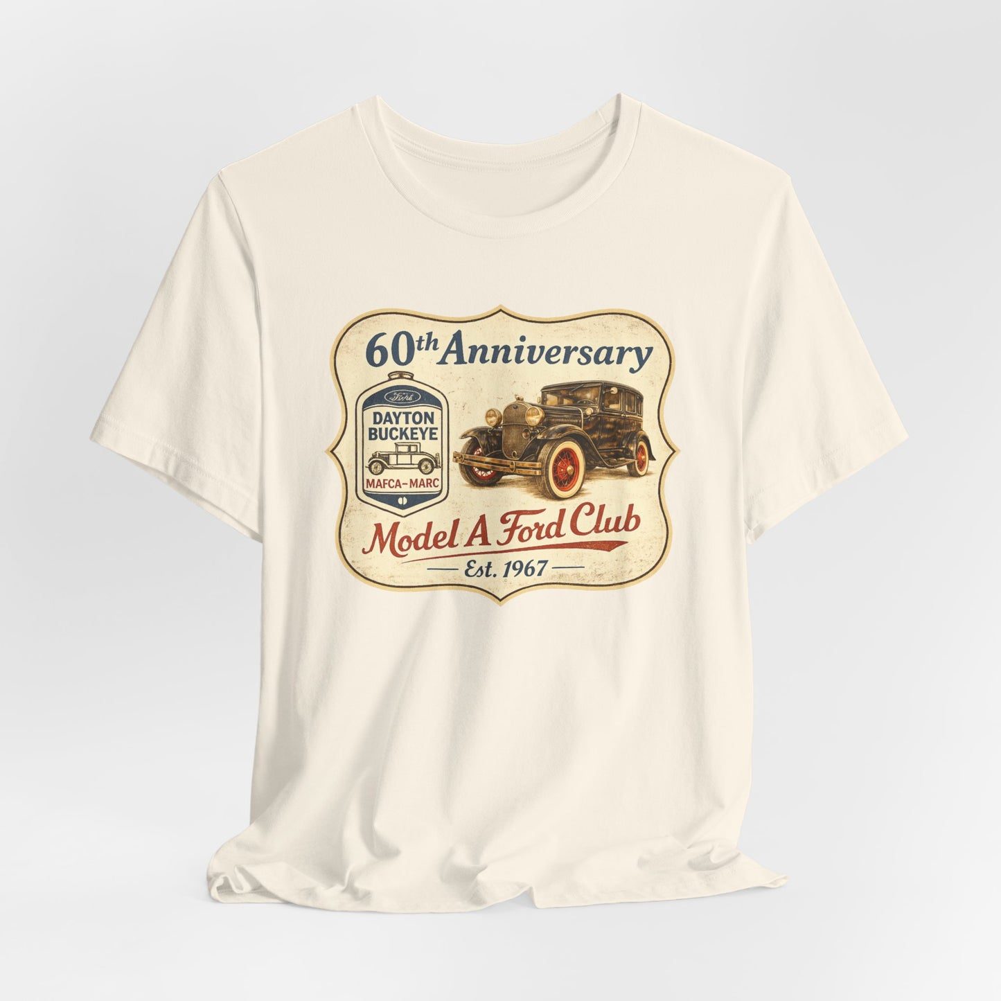 Dayton Buckeye Model A Ford Club 60th Anniversary Tee (CP) - Vintage Classic Car Shirt