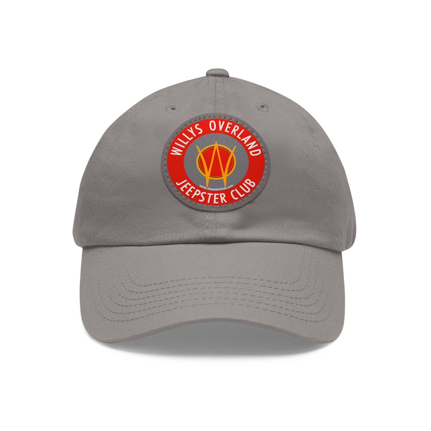 Willys Overland Jeepster Club Leather Patch Printed Dad Hat