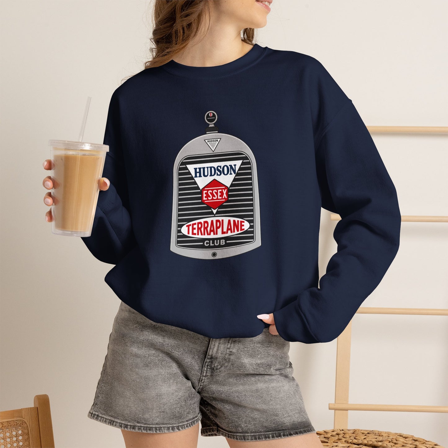 Hudson Essex Terraplane Club Classic Logo Sweatshirt - Unisex Heavy Blend™ Crewneck Sweatshirt