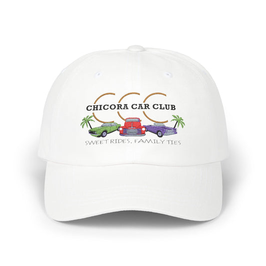 Classic Dad Cap with Chicora Car Club Design - Casual Hat for Car Lovers, Perfect Gift for Fathers' Day, Birthdays, or Family Outings