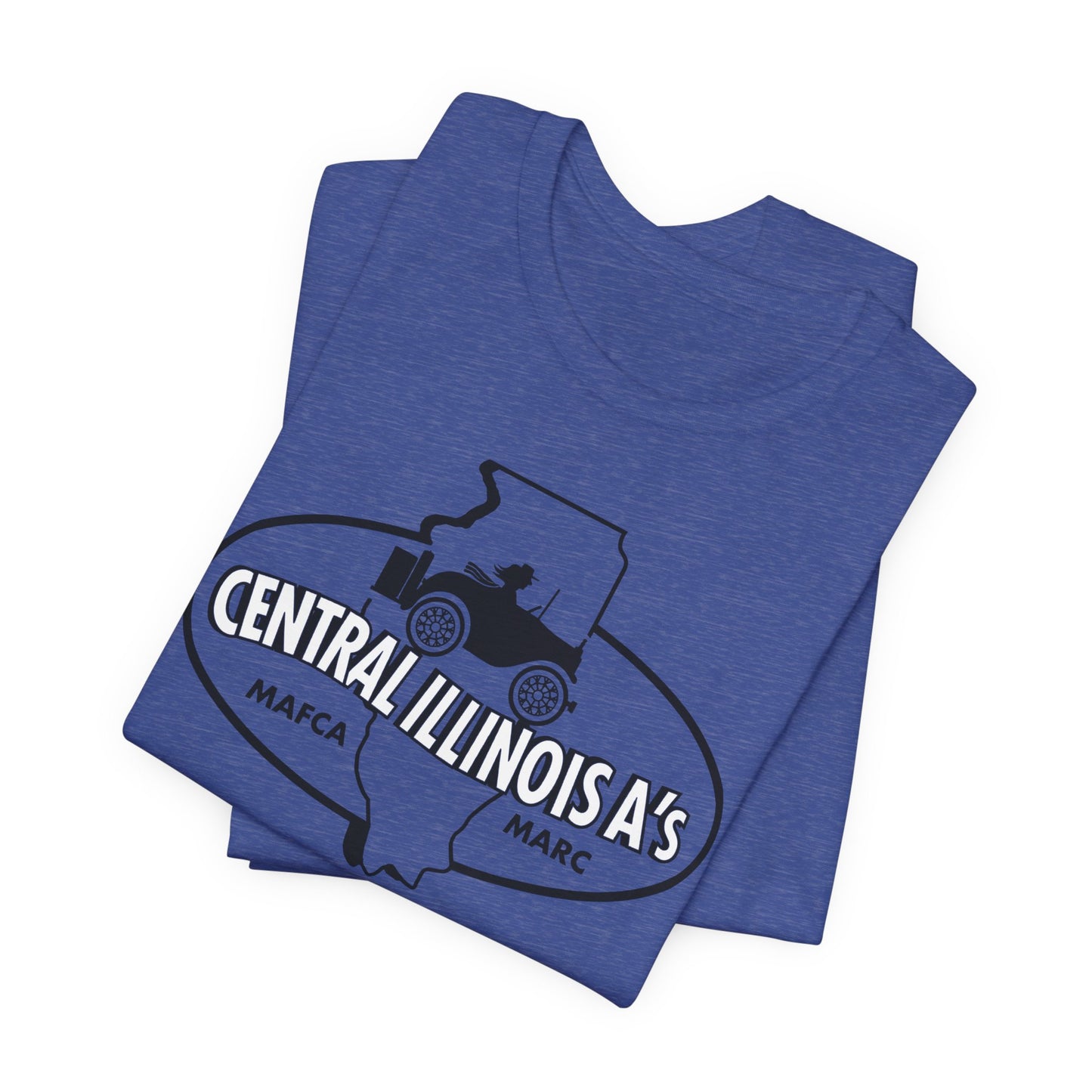 Central Illinois A's Vintage Car T-Shirt - Unisex Jersey Short Sleeve Tee