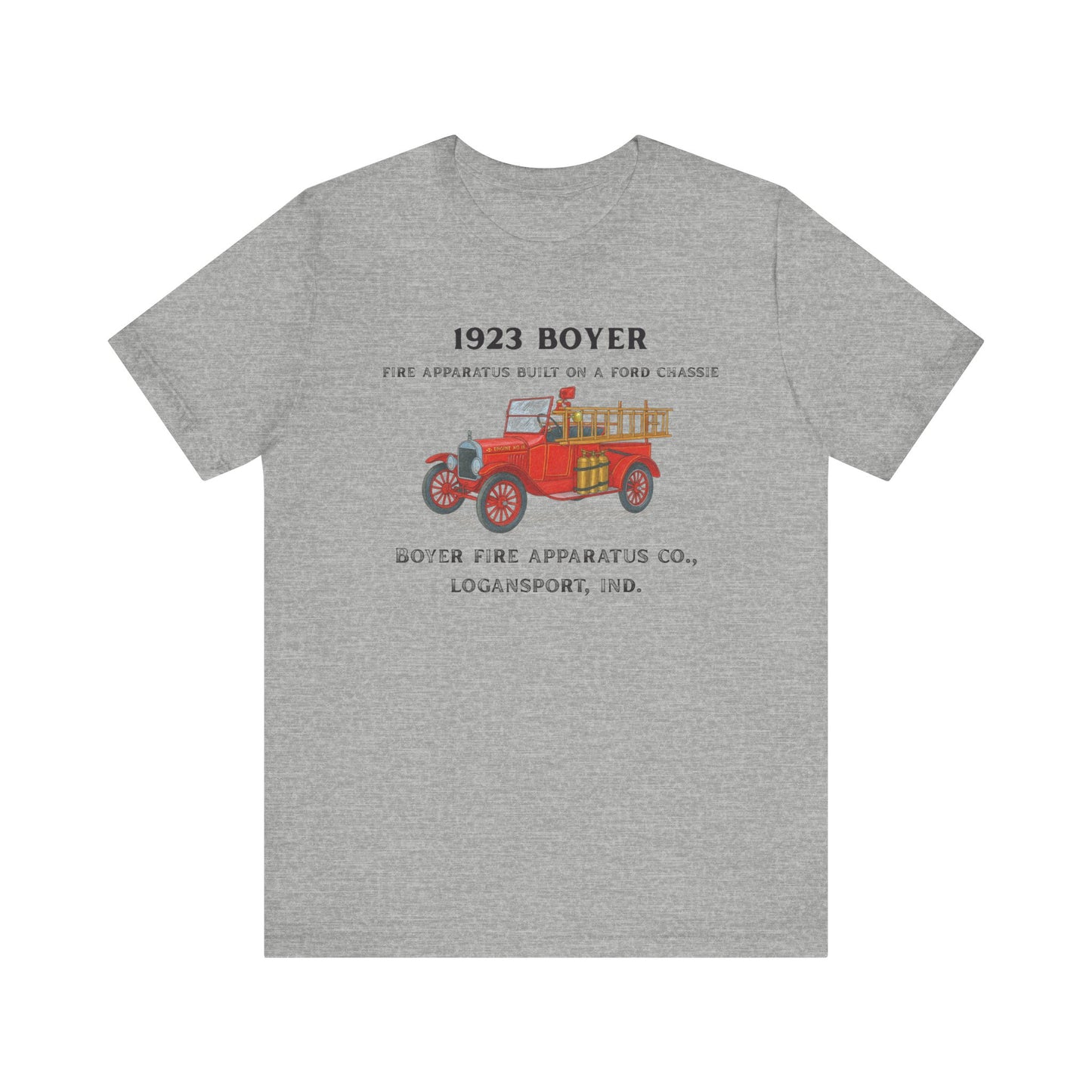 1923 Boyer Vintage Fire Truck T-Shirt – Retro Firefighter Truck Tee