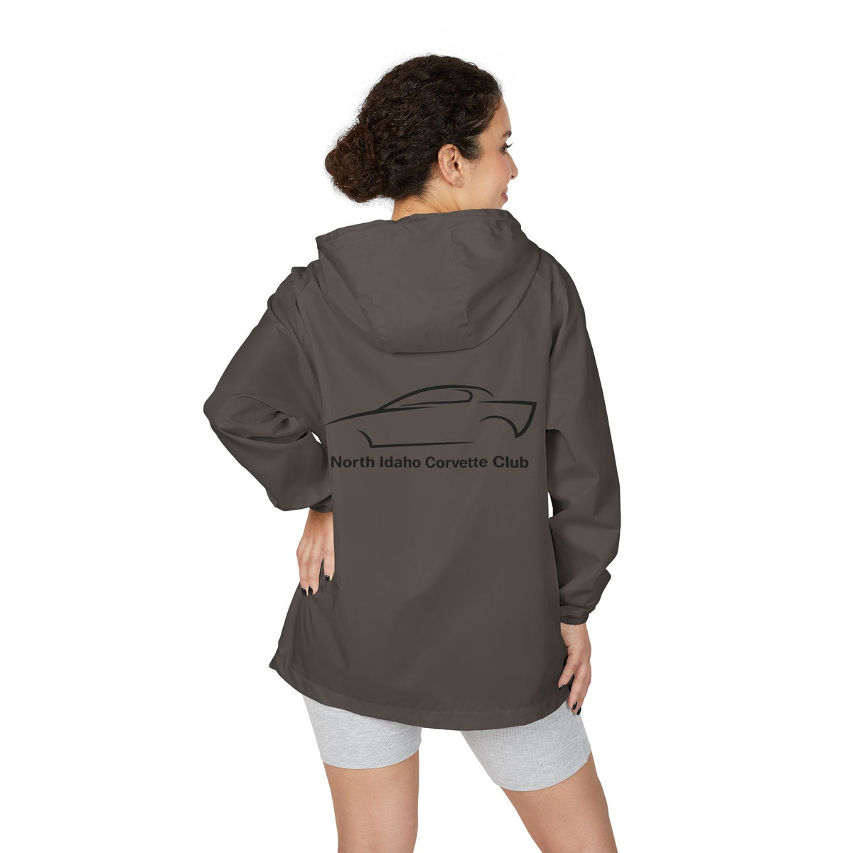 North Idaho Corvette Club Jacket — Unisex Full-Zip Windbreaker Jacket with Front and Back Logos