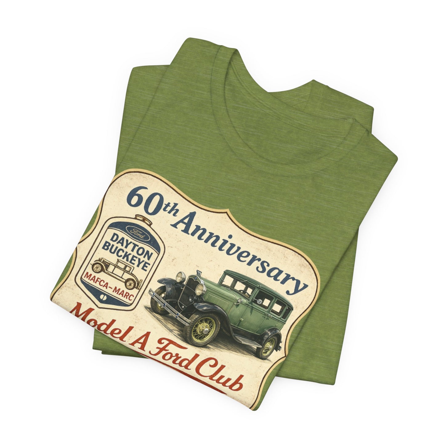 Dayton Buckeye Model A Ford Club 60th Anniversary Tee (SSG) - Vintage Classic Car Shirt