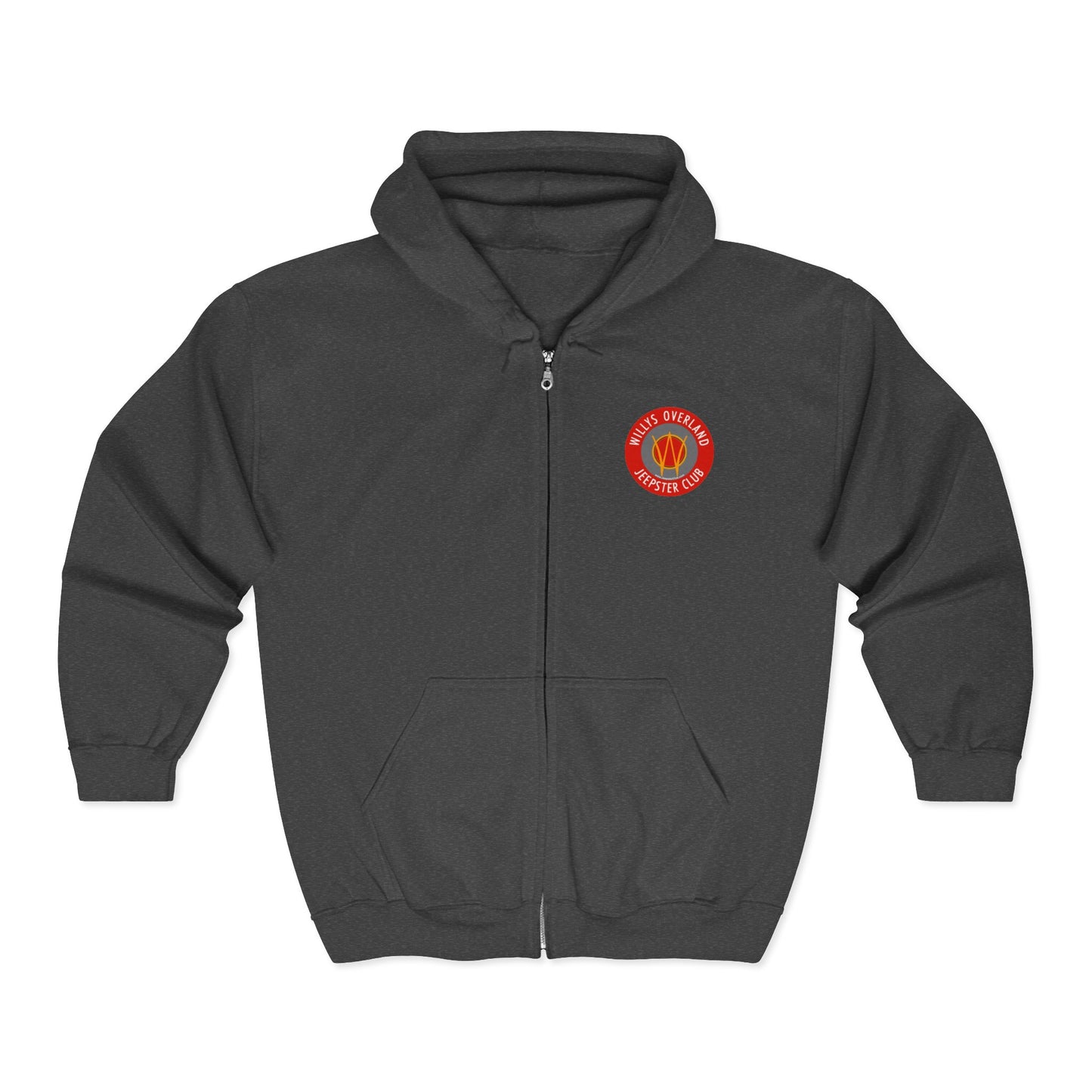 Vintage Willys Overland Jeepster Club Zip Hoodie