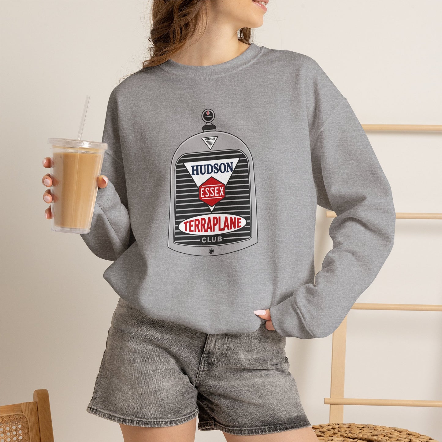 Hudson Essex Terraplane Club Classic Logo Sweatshirt - Unisex Heavy Blend™ Crewneck Sweatshirt
