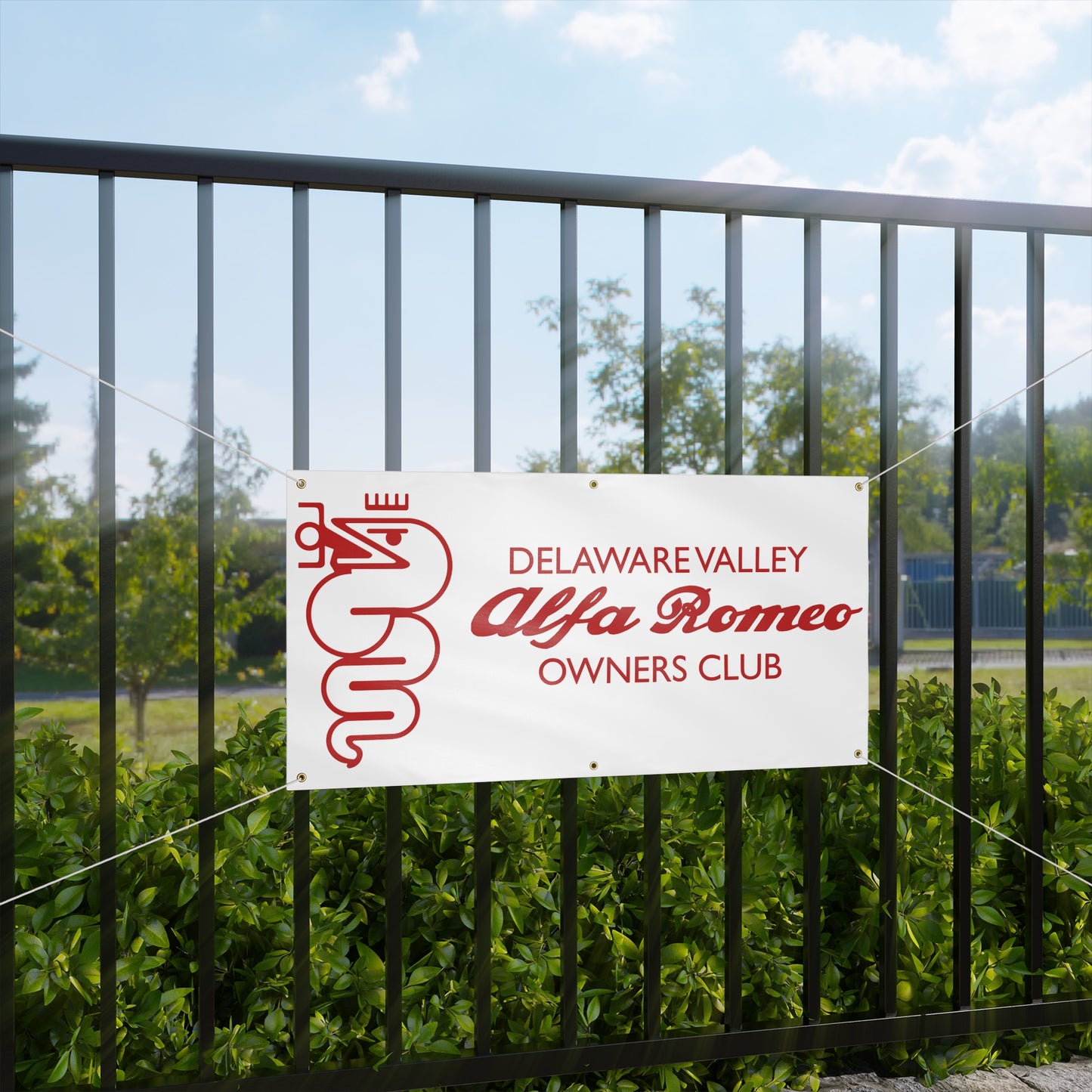 Alfa Romeo Owners Club Matte Banner — Delaware Valley Club Sign