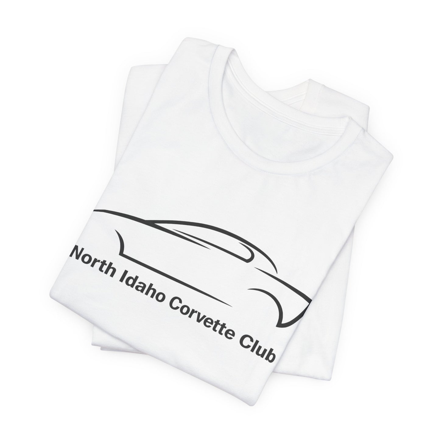 North Idaho Corvette Club T-Shirt — Minimal Car Outline Tee