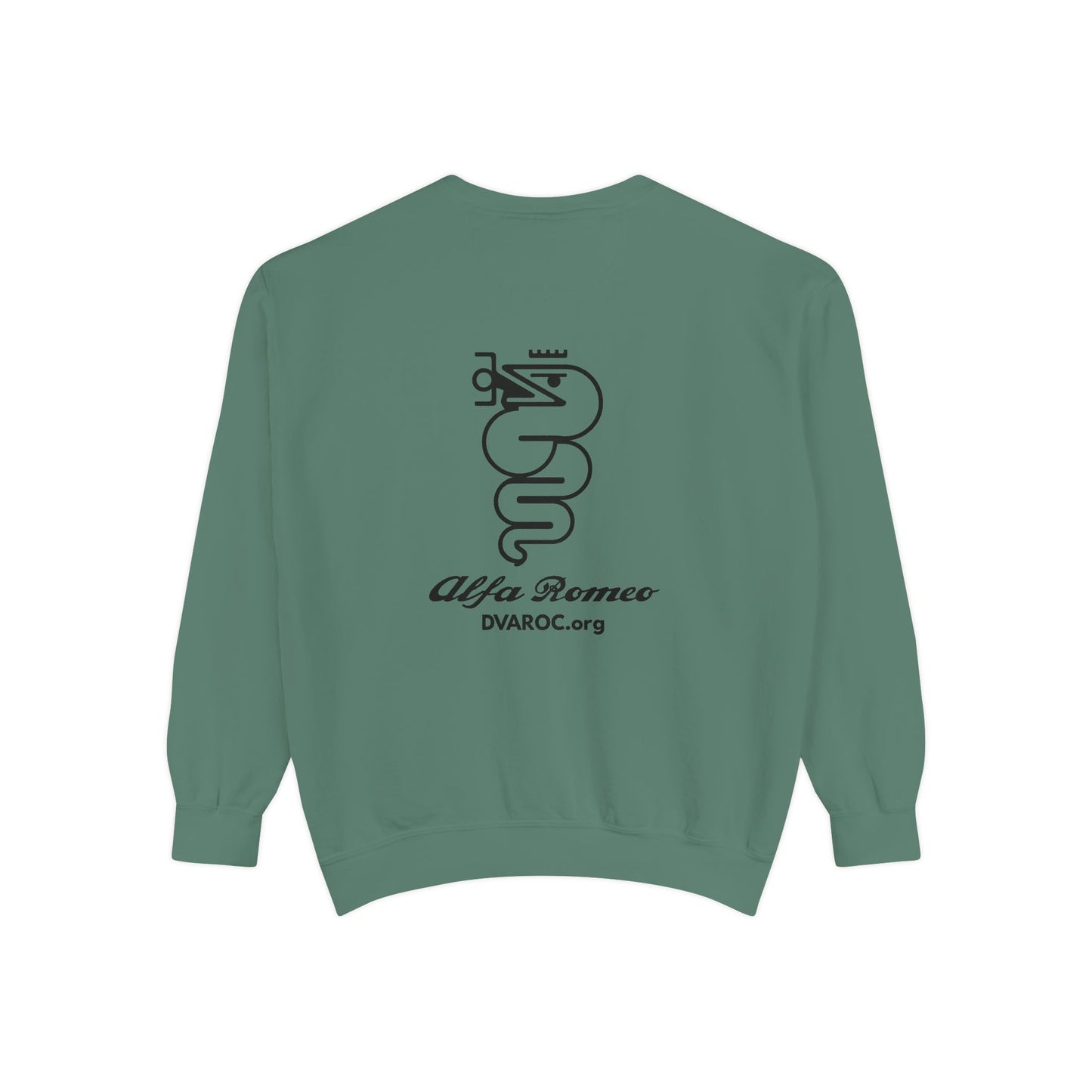 DVAROC.org Alfa Romeo Logo Sweatshirt — Chest and Back Logos
