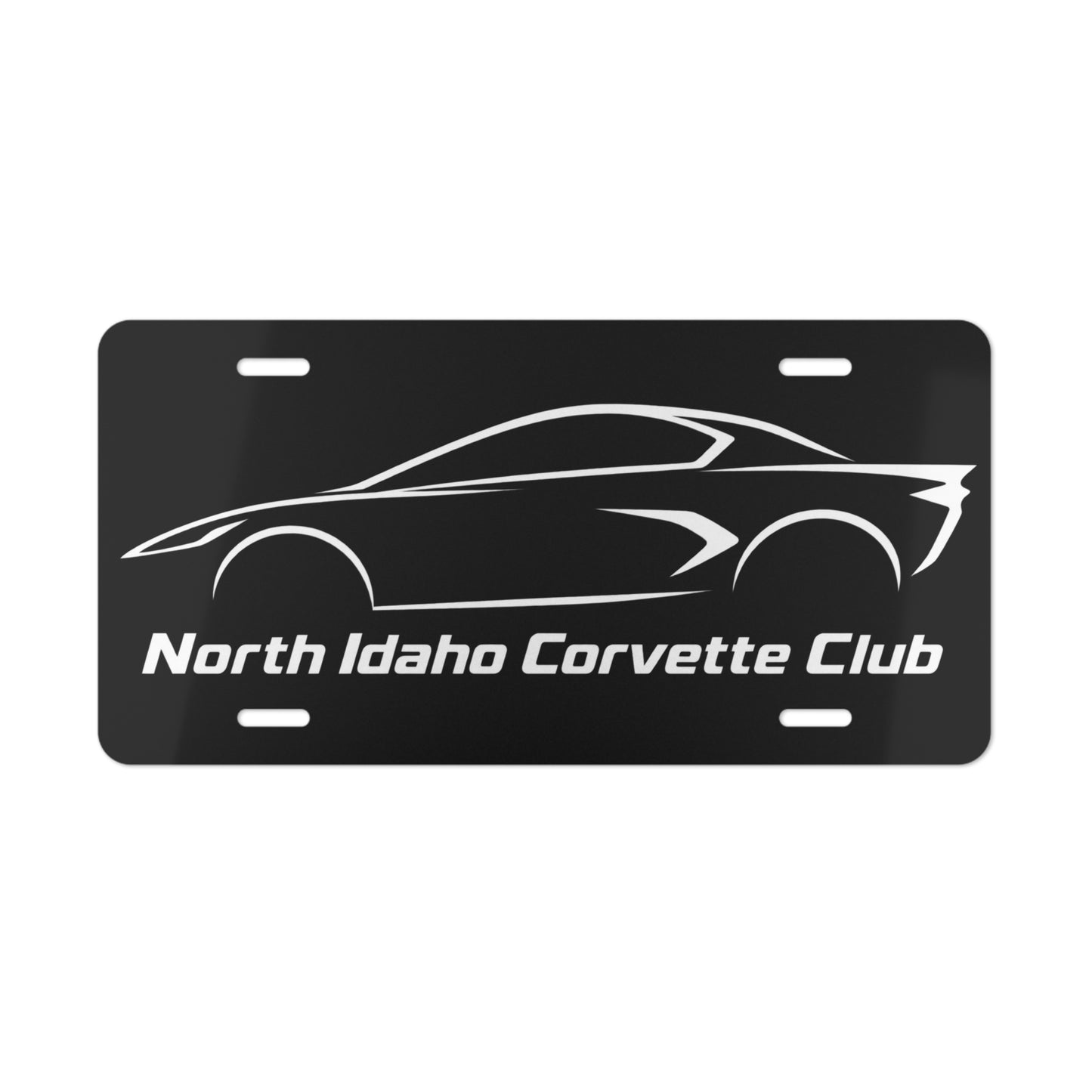 North Idaho Corvette Club Aluminum Vanity Plate