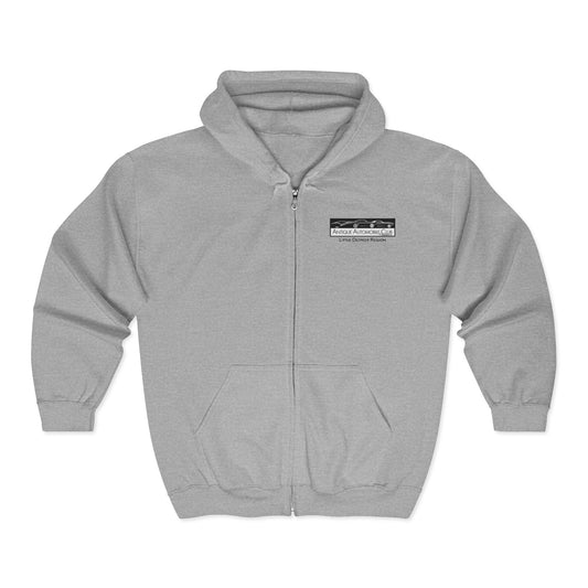 Little Detroit Region AACA North Carolina Full-Zip Hoodie — Small Front Logo and Large Back Logo