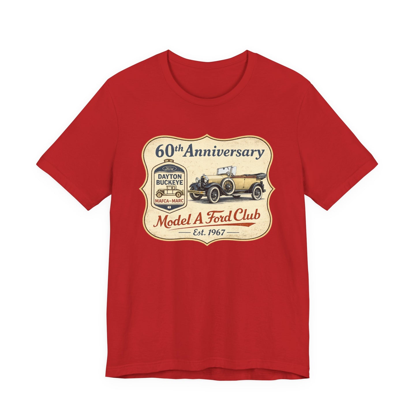 Dayton Buckeye Model A Ford Club 60th Anniversary T-Shirt (KS) - Vintage Car Tee