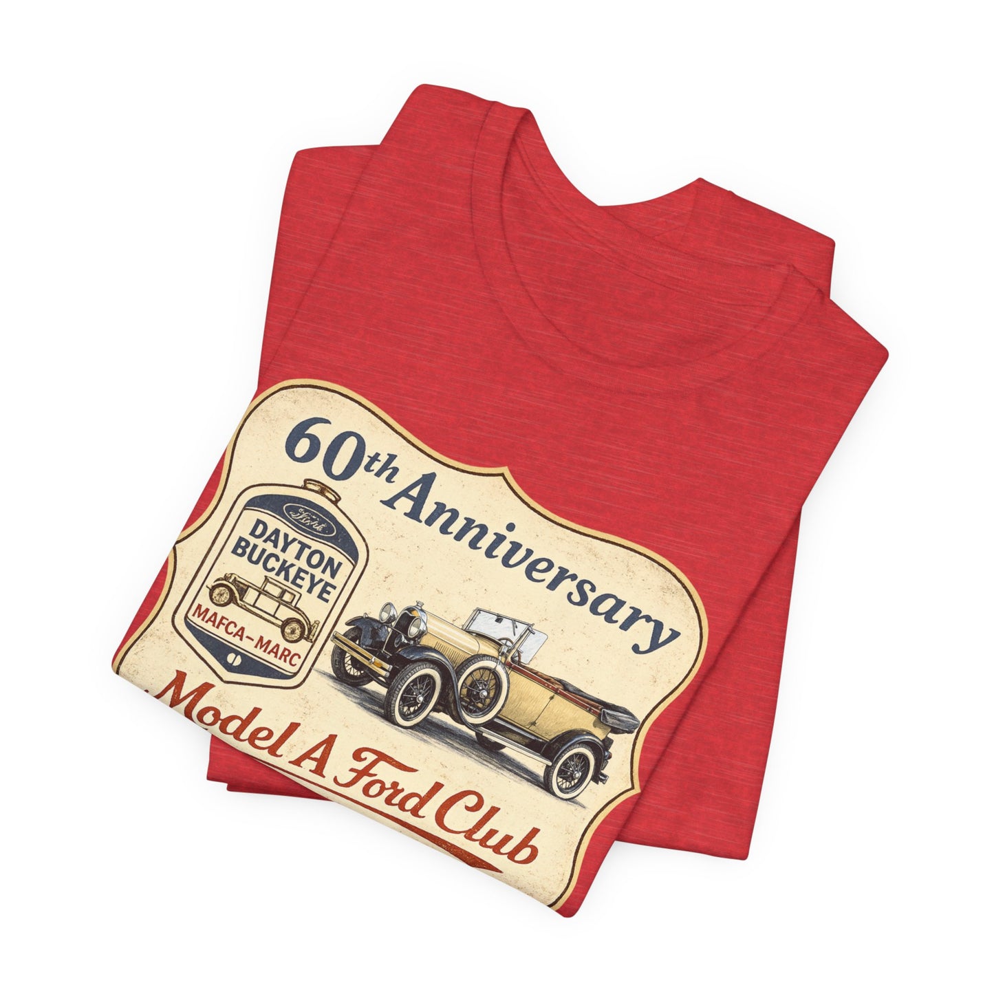 Dayton Buckeye Model A Ford Club 60th Anniversary T-Shirt (KS) - Vintage Car Tee